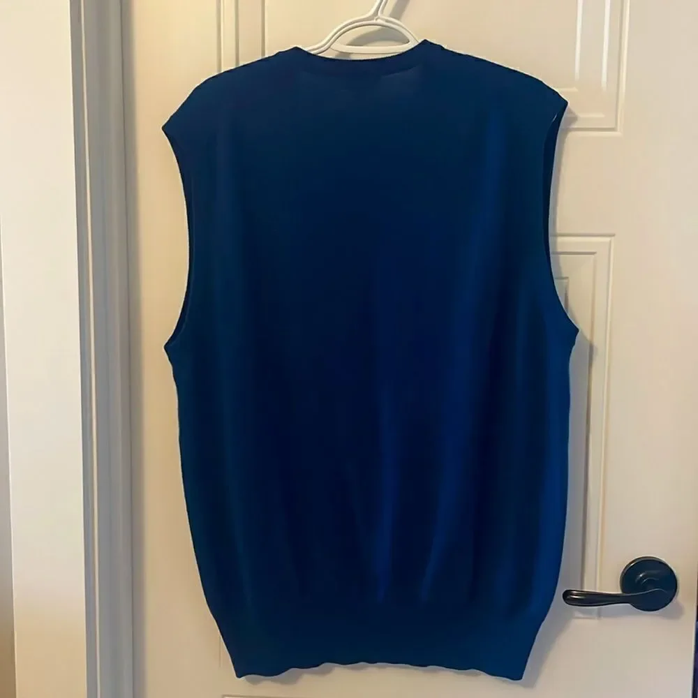 Peter Millar Shinnecock Blue V-neck Wool Vest